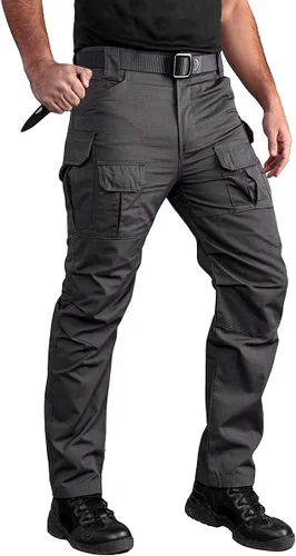 Vista 2 de CARWORNIC Gear - Pantalones tácticos tipo cargo para hombre, Waterpoof, ligeros, Rip Stop EDC
