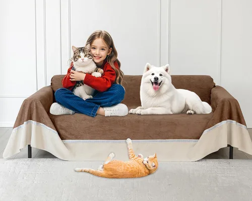 Vista 28 de Protector de muebles contra arañazos para gatos, antideslizante, impermeable, para mantener alejados a los gatos, protectores de sofá aptos
