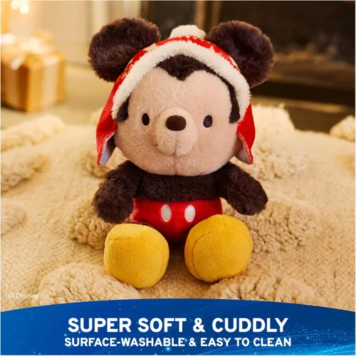Vista 3 de GUND Disney Mickey Mouse Kai Bear Plush with Winter Outfit for Ages 1+