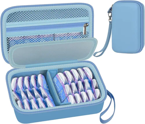 Vista 11 de Funda para lentes de contacto diario para más de 30 lentes desechables diarios, organizador portátil de almacenamiento de lentes de contacto
