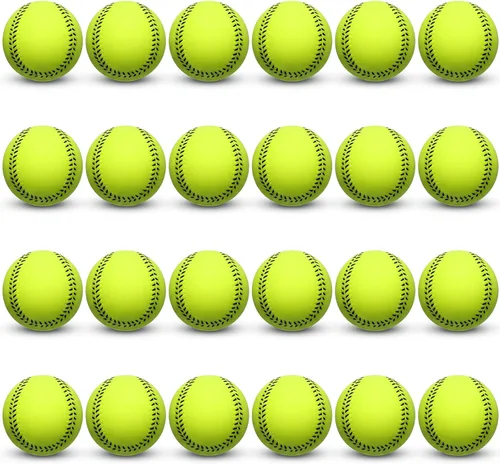 Vista 9 de Leyndo 24 pelotas de béisbol de espuma suave para batear, práctica, entrenamiento, pelotas de béisbol de espuma para jugadores, juego de bolas