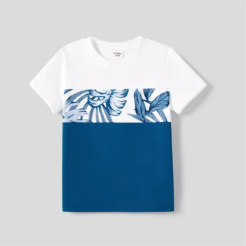 Vista 5 de PATPAT Conjunto de vestidos a juego para la familia, para la playa, para mamá y yo, con estampado floral tropical, vestido largo y camisas
