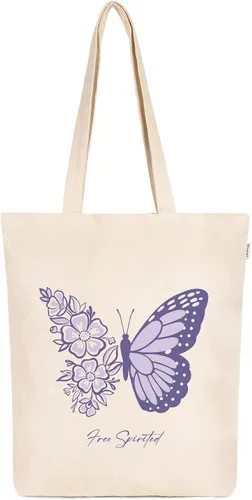 Vista 11 de Eco Right Bolsa de lona estética para mujer, cierre de cremallera, playa, compras, viajes, regalos para mujer