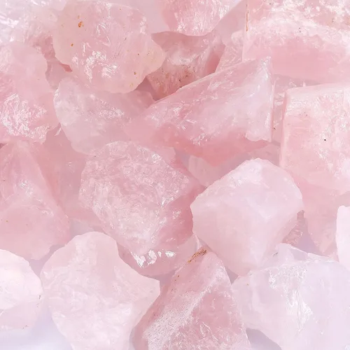 Vista 2 de CrystalTears Cristales de cuarzo rosa a granel, piedras en bruto, cristales curativos naturales para curación de reiki, pulir, taxar, pulir
