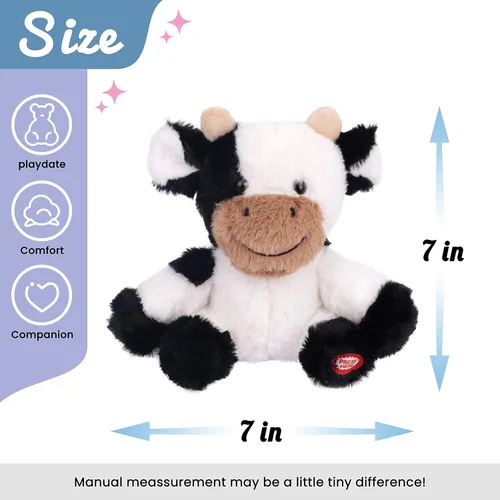 Vista 2 de Hopearl Vaca parlante repite lo que dices sacudiendo la cabeza, juguete animado interactivo eléctrico de peluche para festivales de cumpleaños