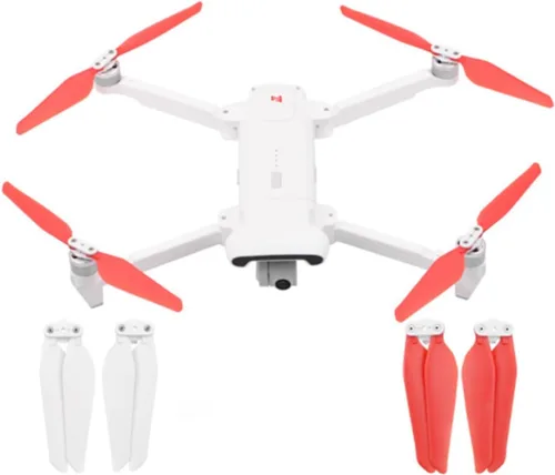 Vista 2 de SeiZed Quick Release Propeller for FIMI X8 SE /X8 SE 2020 Drone Replacement Blade Props Guard Landing Gear Drone Accessories (Color : 4 Pcs red)