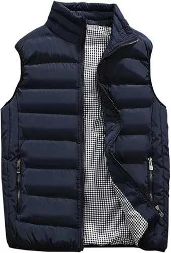 Vista 7 de Abrigos acolchados con cuello alto y estilo casual para exteriores para hombre