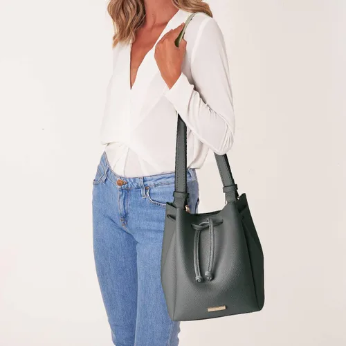 Vista 5 de KATIE LOXTON Bolso bandolera de cuero vegano con cordón para mujer