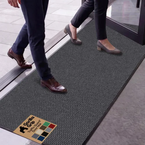 Vista 30 de GORILLA GRIP Traffic Guard - Tapete resistente para interiores y exteriores Negro