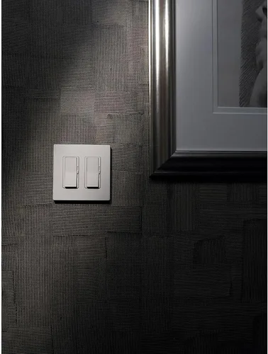 Vista 6 de Lutron Claro - Placa de cubierta para interruptor de luz, placa de pared de 2 posiciones, para interruptores de luz decorativos, cubierta