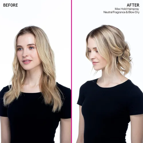 Vista 3 de Redken Max Hold Neutral Hairspray 32 Laca para el cabello de alta sujeción máxima extrema Elevación duradera y control del encrespamiento Para