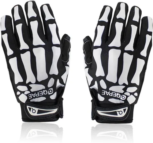 Vista 2 de PACKOVE 2 pares de guantes para entrenamiento de ciclismo, guantes de motocicleta, guantes de gimnasio, guantes de calavera, guantes de bicicleta