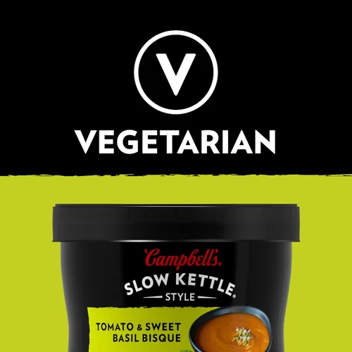 Vista 4 de Campbell's Slow Kettle Style Tomato & Sweet Basil Bisque, cuenco para microondas de 15.5 onzas (paquete de 8)