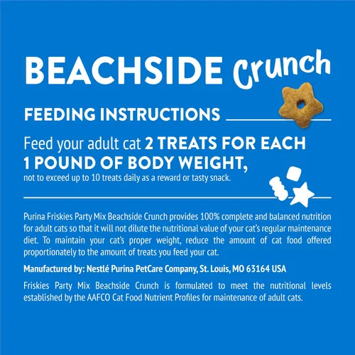 Vista 10 de Purina Friskies Golosinas para gatos, Party Mix Beachside Crunch - (Paquete de 10) Bolsas de 2.1 oz