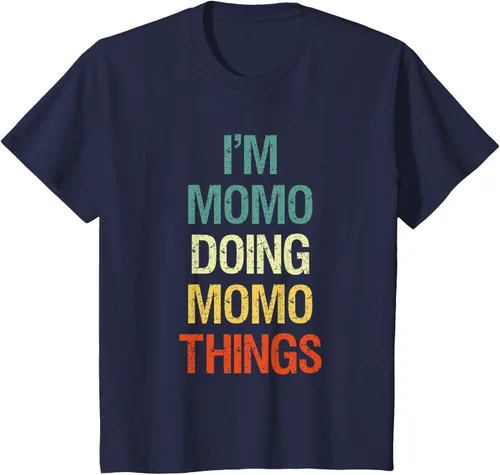 Vista 81 de I'M Momo Doing Momo Things - Camiseta de regalo con nombre personalizado, Negro, S