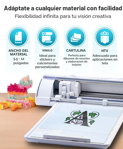 Vista 2 de Silhouette America Cameo 5 Alpha (α) Máquina de corte inteligente, Bianco Carrara (paquete Deluxe) – Incluye software de estudio, 36 hojas