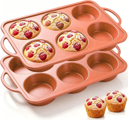 Vista 15 de Vinino Juego de moldes de silicona para muffins de 3 piezas con marco