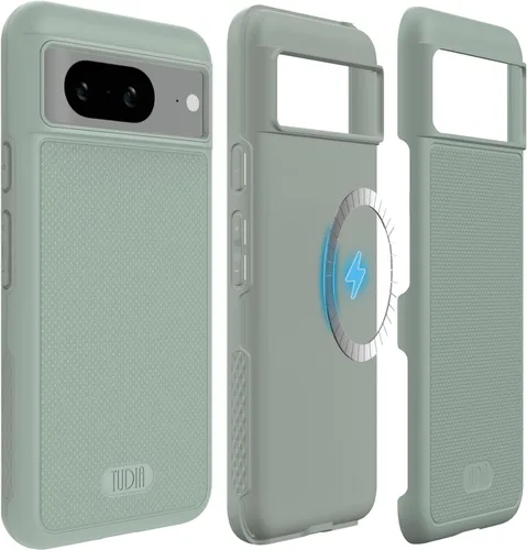 Vista 31 de TUDIA MergeGrip [Compatible con Magsafe] Funda para Google Pixel 7a 2023, [Probada contra caídas de grado militar] Borde elevado para protección