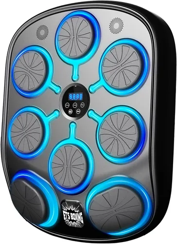 Vista 9 de Music Boxing Machine, Smart Music Punching Machine for Adults Kids, Bluetooth Music Sync, Wall-Mounted Workout/Training Equipment with Boxing