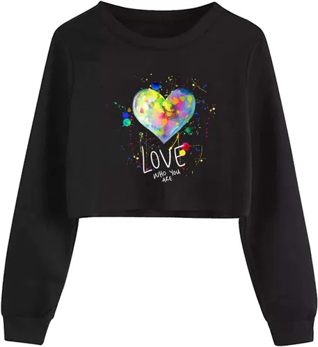 Vista 49 de Camiseta corta para niñas y niños, linda sudadera estética con gráficos de dibujos animados para adolescentes