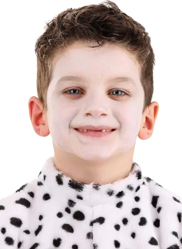 Vista 3 de Fun Costumes Exclusive Dalmatian Makeup Kit - Cream Makeup Tray with Sponge, Pencil, and Brush, Ages 3+