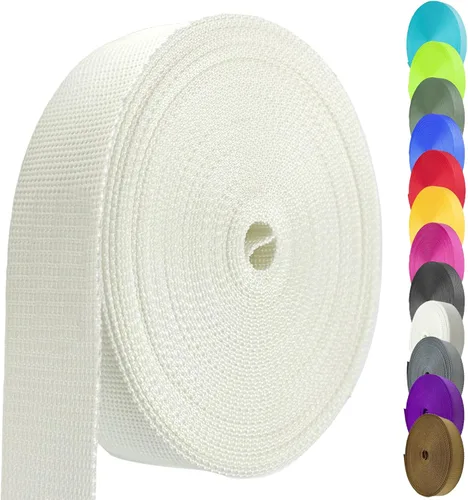 Vista 11 de Correa de nailon de 1 pulgada y 1.5 pulgadas, correa de nailon resistente de 12 yardas, correa duradera para equipo de interior o exterior