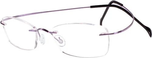 Vista 10 de Agstum Titanium Rimless Flexible Frame Hingeless Optical Eyeglasses Negro