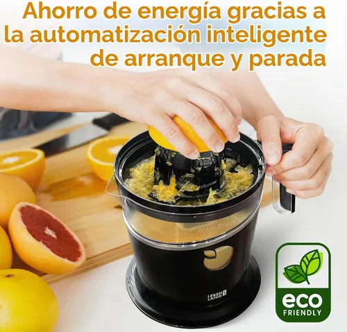 Vista 6 de LEBENLANG Exprimidor de naranjas eléctrico sin BPA – 27 onzas y 2 conos con control de pulpa I Exprimidor automático y eléctrico para cítricos