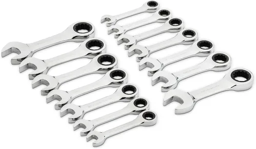 Vista 2 de GEARWRENCH 85206 - Juego de 14 unidades de llaves combinadas de trinquete anchas SAE/métricas de 12 puntos