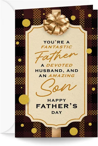 Vista 10 de Prime Greetings Tarjeta del día del padre del hijo, hecha en Estados Unidos, ecológica, tarjeta gruesa con sobre de primera calidad de 5 x 7.75