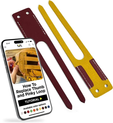 Vista 8 de TOFL Baseball Thumb & Pinky Replacement Loops for Baseball Gloves & Softball Mitts to Match Glove Relace Kit