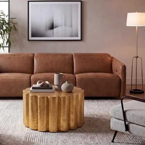Vista 2 de Safavieh Home Collection Miriam Gold Mesa de centro