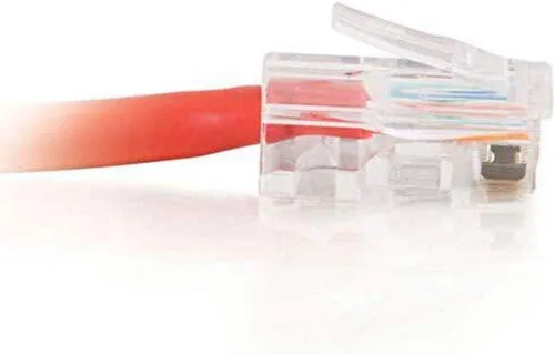 Vista 124 de C2G 24494 Cable cruzado Cat5e - Cable de conexión de red sin blindaje sin arranque, naranja (3 pies, 3.0 ft)