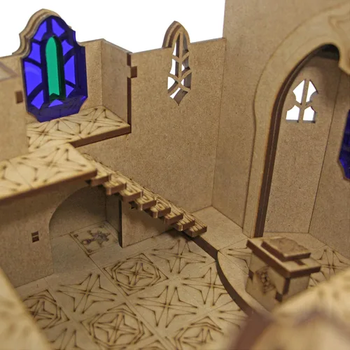 Vista 8 de Towerrex Temple D&D Terrain, edificios de fantasía de madera para miniaturas de 0.984 in, 1.260 in, 1.102 in, mazmorras y dragones, Pathfinder