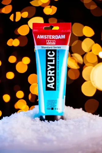 Vista 3 de Royal Talens Amsterdam - Pintura acrílica estándar, 8.5 fl oz, color azul turquesa