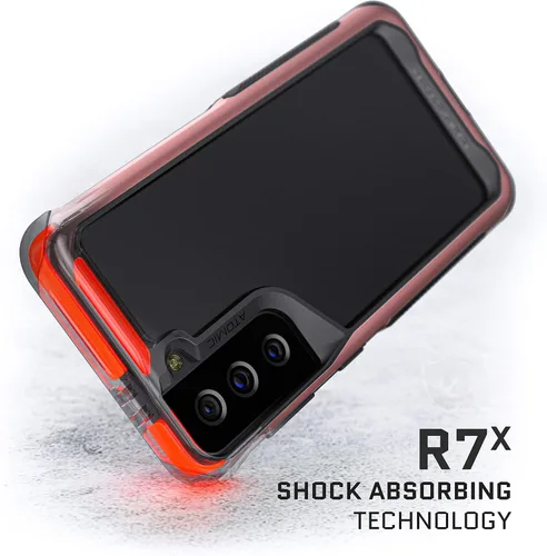 Vista 6 de Ghostek ATOMIC - Funda delgada para Galaxy S21 con parachoques de metal de aluminio y diseño trasero transparente, protección resistente que absorbe