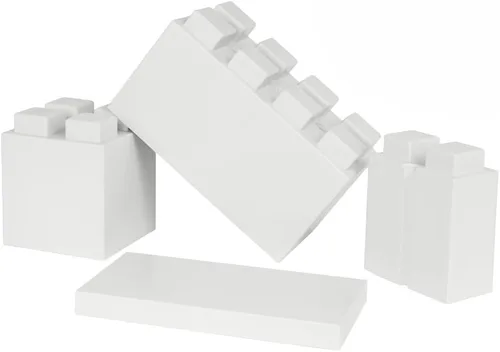 Vista 24 de EverBlock Paquete modular de plástico de tamaño natural de 3 x 3 pulgadas Bloques de construcción gigantes Fácil de conectar y reutilizar Uso