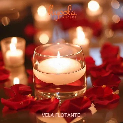 Vista 5 de Hyoola Velas flotantes blancas prémium de 3 pulgadas - 8 horas - Paquete de 12 - Fabricadas en Europa Blanco