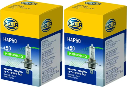 Vista 4 de HELLA Bombilla de rendimiento H4P50 +50, 12 V, 60/55 W