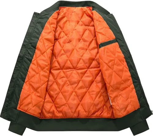 Vista 3 de CRYSULLY Chaqueta para hombre, para otoño e invierno, rompevientos gruesos, abrigos acolchados