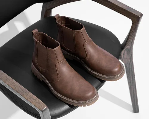 Vista 5 de Jousen Botas Chelsea para hombre, botas de tobillo casuales para hombre