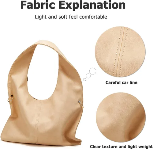 Vista 4 de myfriday Vintage Large Hobo Shoulder Bag for Women Soft Tote Purse and Handbag with Adjustable Strap