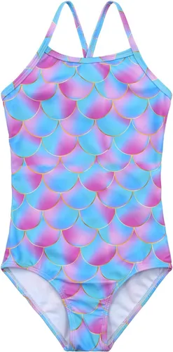 Vista 11 de Traje de baño de una pieza para niñas, bonito traje de baño de una pieza de 2 a 12 años Mariposa