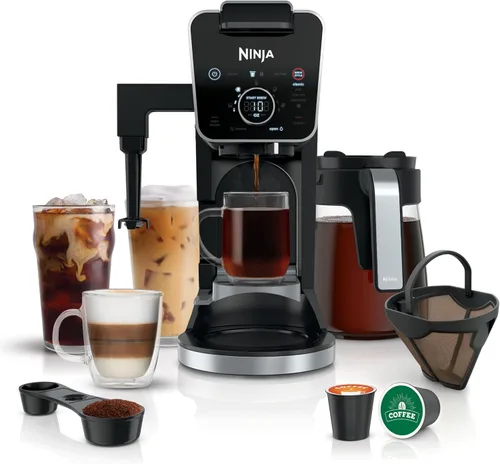 Vista 11 de Ninja Cafetera de goteo con combo K Cup, sistema de café especial DualBrew Pro, máquina de café compatible con cápsulas K-Cup, cafetera de servicio