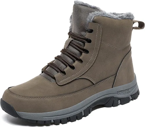 Vista 11 de Botas de nieve tácticas para hombre, botas tácticas altas con Negro