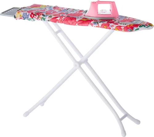 Vista 5 de My Fancy Life Dollhouse Laundry Room Set, Pink and White Playset with Washer, Dryer, Ironing Board, Laundry Basket, Kids Pretend Play Furniture