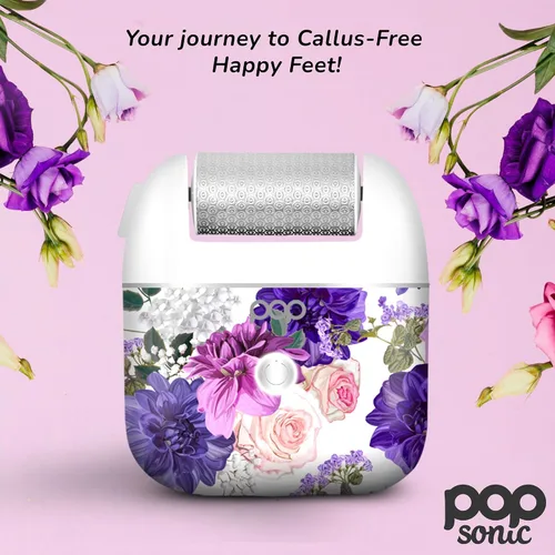 Vista 7 de Pedi Pro - Lima eléctrica para pies, removedor eléctrico de callos para pies, herramienta exfoliante de pies Pedi Spa para hombres/mujeres (floral)