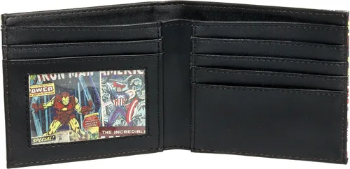 Vista 3 de Cartera de piel plegable con caja de regalo de Marvel Comics negro talla única