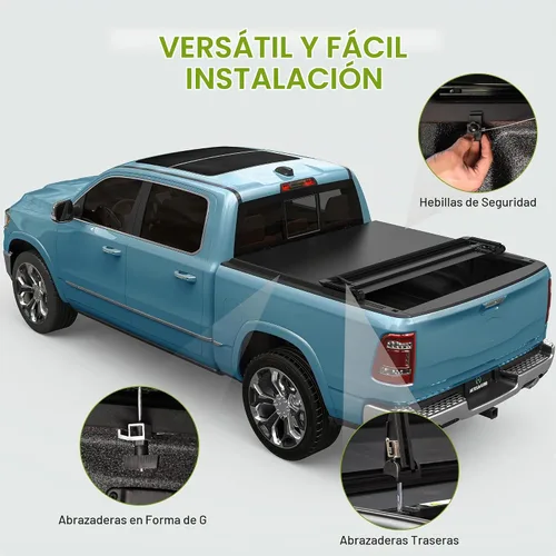 Vista 5 de AUTOSAVER88 Cubierta suave de cuatro pliegues para Ford F-150 2015-2026