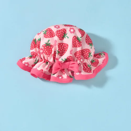 Vista 6 de Aalizzwell Traje de baño para niñas pequeñas con sombrero